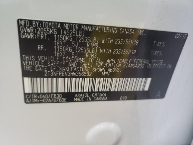 Photo 9 VIN: 2T3NFREV3HW356592 - TOYOTA RAV4 SE 