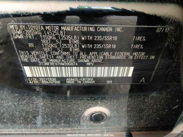 Photo 8 VIN: 2T3NFREV7HW390874 - TOYOTA RAV4 