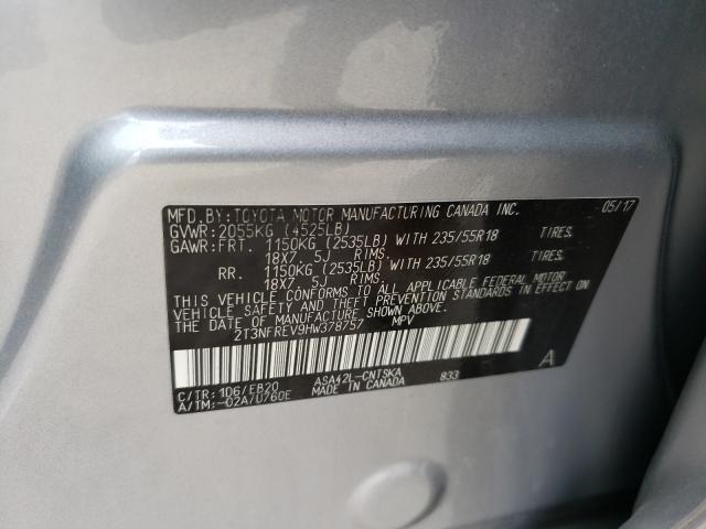 Photo 9 VIN: 2T3NFREV9HW378757 - TOYOTA RAV4 SE 