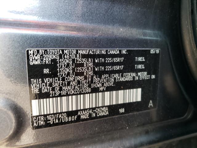 Photo 9 VIN: 2T3P1RFV0KC013088 - TOYOTA RAV4 XLE 