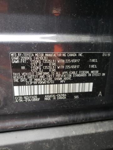 Photo 11 VIN: 2T3P1RFV0KW016703 - TOYOTA RAV4 XLE 