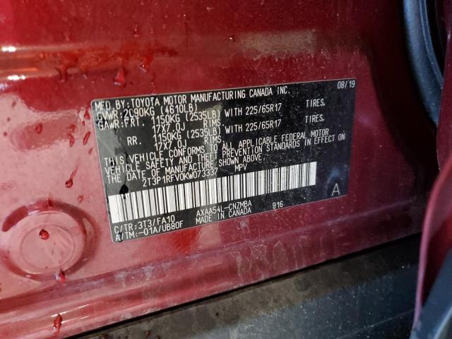 Photo 12 VIN: 2T3P1RFV0KW073337 - TOYOTA RAV4 XLE 