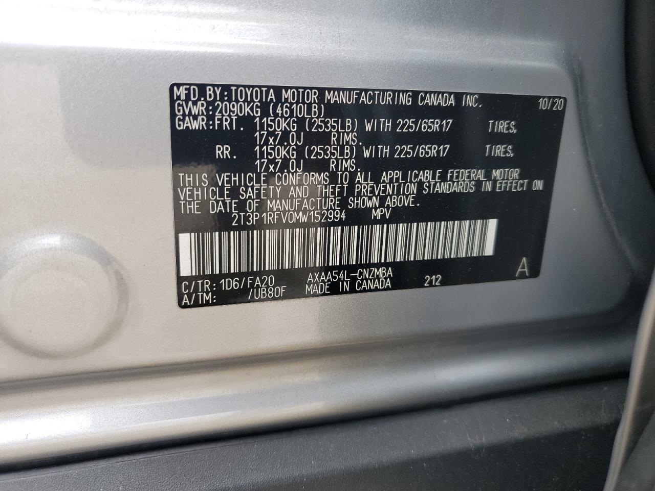 Photo 12 VIN: 2T3P1RFV0MW152994 - TOYOTA RAV 4 