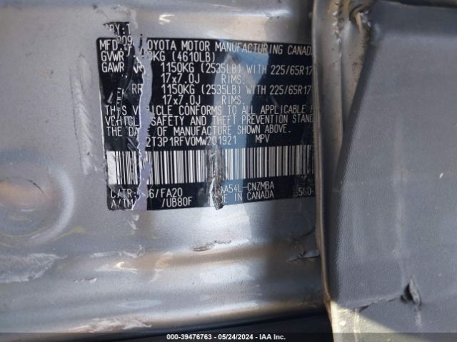 Photo 8 VIN: 2T3P1RFV0MW201921 - TOYOTA RAV4 