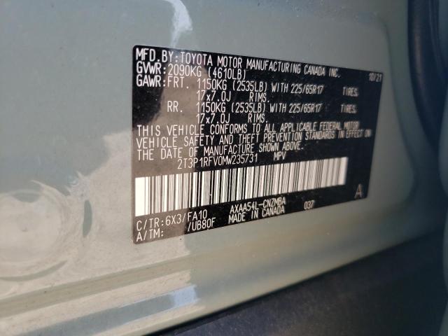 Photo 11 VIN: 2T3P1RFV0MW235731 - TOYOTA RAV4 XLE 