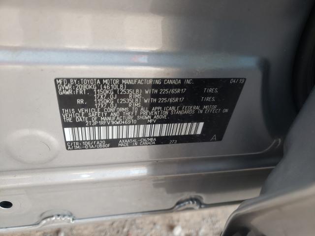 Photo 9 VIN: 2T3P1RFV1KW046910 - TOYOTA RAV4 XLE 