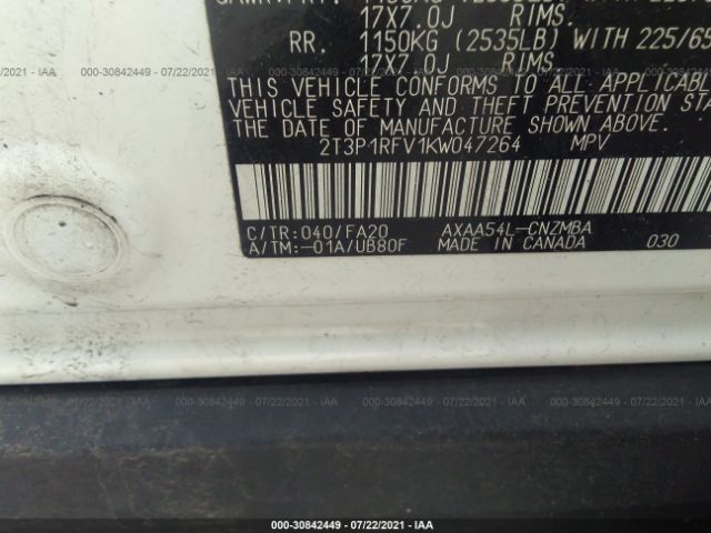 Photo 8 VIN: 2T3P1RFV1KW047264 - TOYOTA RAV4 