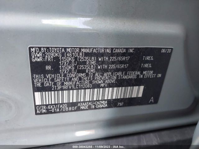 Photo 8 VIN: 2T3P1RFV1LC112083 - TOYOTA RAV4 