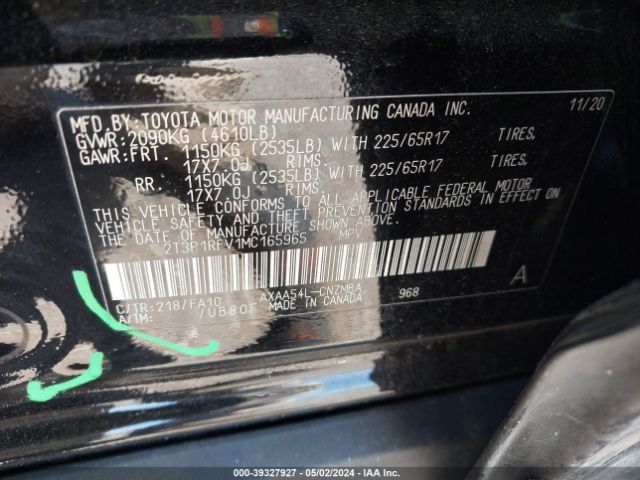 Photo 8 VIN: 2T3P1RFV1MC165965 - TOYOTA RAV4 