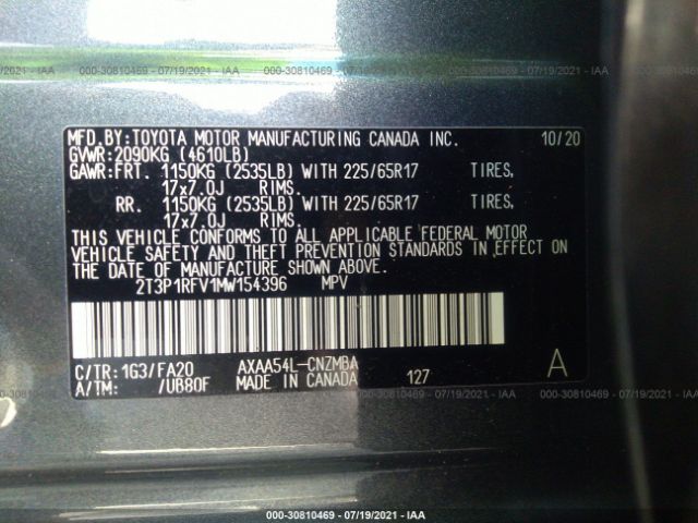 Photo 8 VIN: 2T3P1RFV1MW154396 - TOYOTA RAV4 