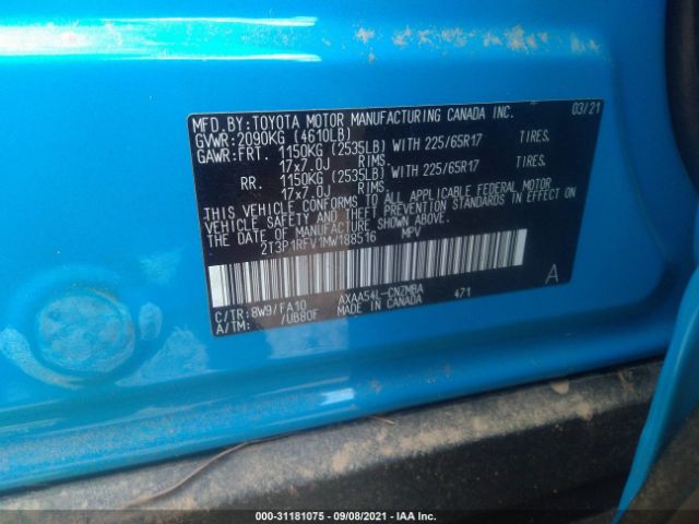 Photo 8 VIN: 2T3P1RFV1MW188516 - TOYOTA RAV4 