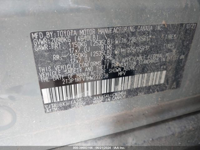 Photo 8 VIN: 2T3P1RFV1MW232238 - TOYOTA RAV4 