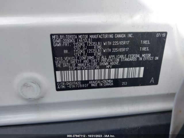 Photo 8 VIN: 2T3P1RFV2KC030796 - TOYOTA RAV4 