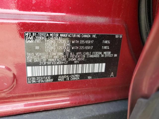 Photo 12 VIN: 2T3P1RFV2LW084437 - TOYOTA RAV4 XLE 