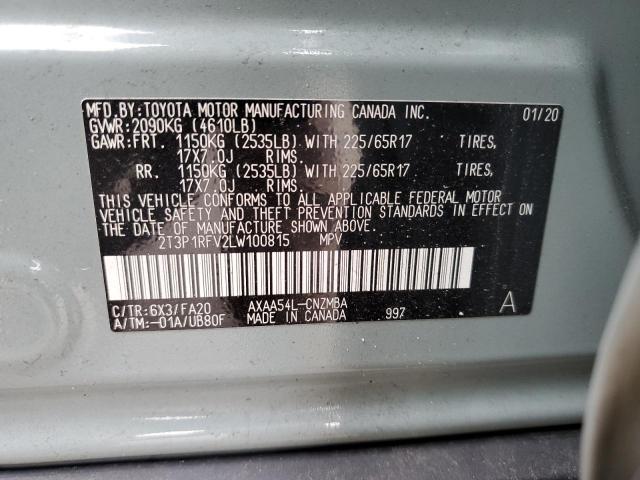 Photo 12 VIN: 2T3P1RFV2LW100815 - TOYOTA RAV4 XLE 