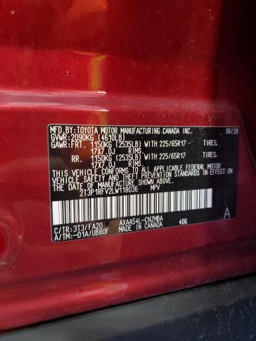 Photo 12 VIN: 2T3P1RFV2LW118036 - TOYOTA RAV4 XLE 