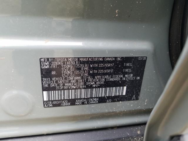 Photo 9 VIN: 2T3P1RFV2MW171644 - TOYOTA RAV4 XLE 