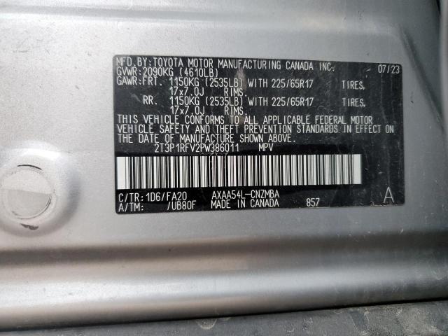 Photo 12 VIN: 2T3P1RFV2PW386011 - TOYOTA RAV4 XLE 