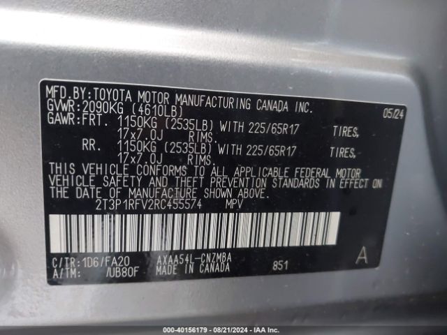 Photo 8 VIN: 2T3P1RFV2RC455574 - TOYOTA RAV4 