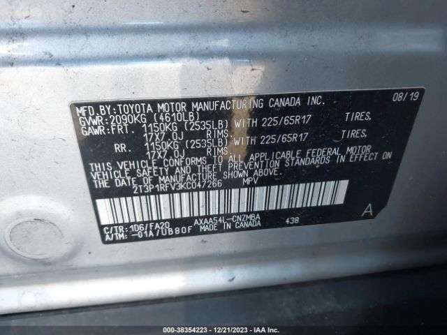 Photo 8 VIN: 2T3P1RFV3KC047266 - TOYOTA RAV4 