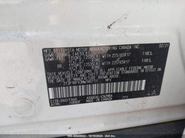 Photo 8 VIN: 2T3P1RFV3MW180711 - TOYOTA RAV4 