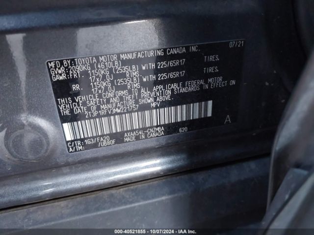 Photo 8 VIN: 2T3P1RFV3MW221757 - TOYOTA RAV4 