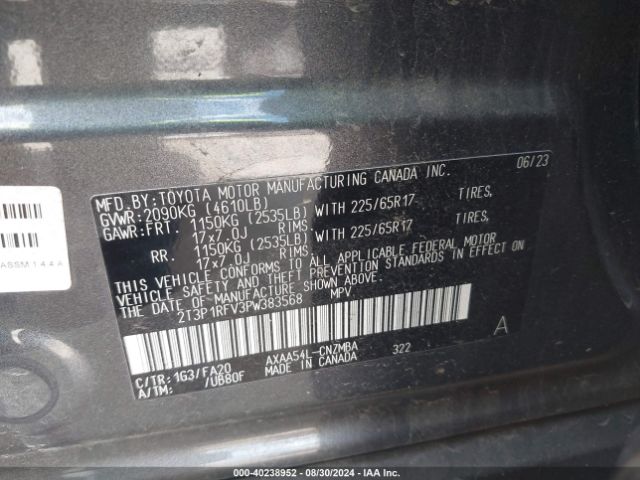 Photo 8 VIN: 2T3P1RFV3PW383568 - TOYOTA RAV4 