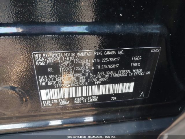 Photo 8 VIN: 2T3P1RFV4NC274518 - TOYOTA RAV4 