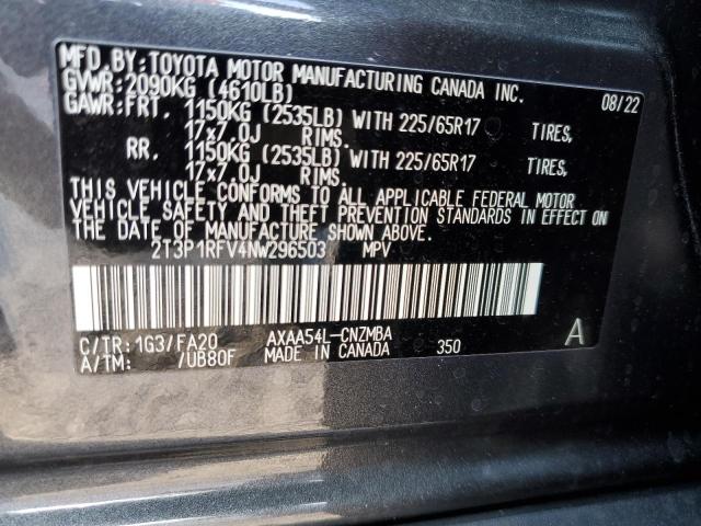 Photo 9 VIN: 2T3P1RFV4NW296503 - TOYOTA RAV4 XLE 