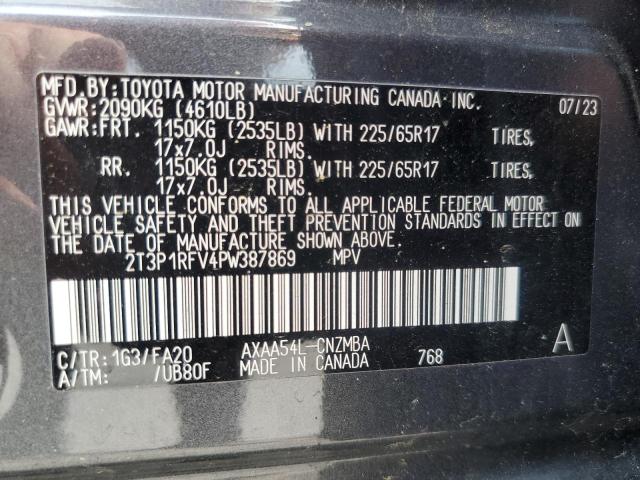 Photo 12 VIN: 2T3P1RFV4PW387869 - TOYOTA RAV4 XLE 