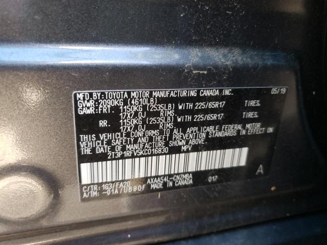 Photo 9 VIN: 2T3P1RFV5KC016830 - TOYOTA RAV4 XLE 