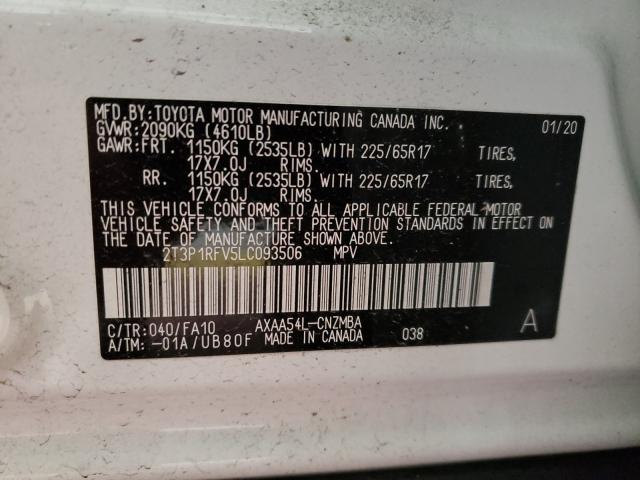 Photo 9 VIN: 2T3P1RFV5LC093506 - TOYOTA RAV4 XLE 