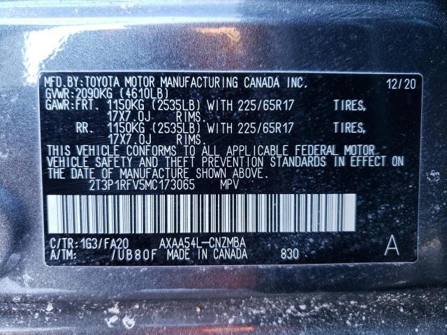 Photo 9 VIN: 2T3P1RFV5MC173065 - TOYOTA RAV4 XLE 