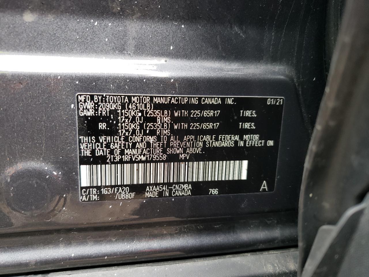 Photo 12 VIN: 2T3P1RFV5MW179558 - TOYOTA RAV 4 