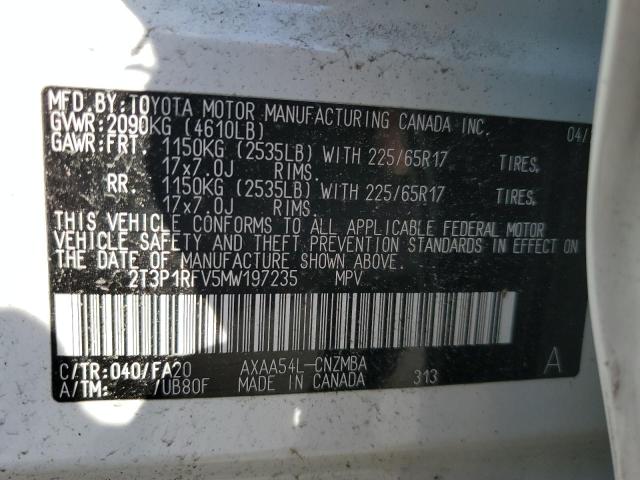 Photo 11 VIN: 2T3P1RFV5MW197235 - TOYOTA RAV4 