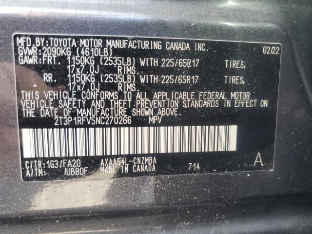 Photo 12 VIN: 2T3P1RFV5NC270266 - TOYOTA RAV4 XLE 