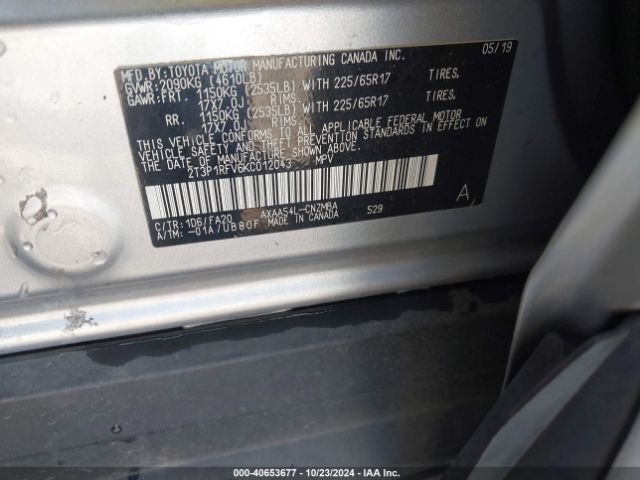 Photo 8 VIN: 2T3P1RFV6KC012043 - TOYOTA RAV4 