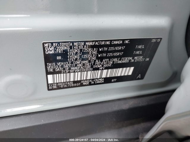 Photo 8 VIN: 2T3P1RFV6KC049500 - TOYOTA RAV4 