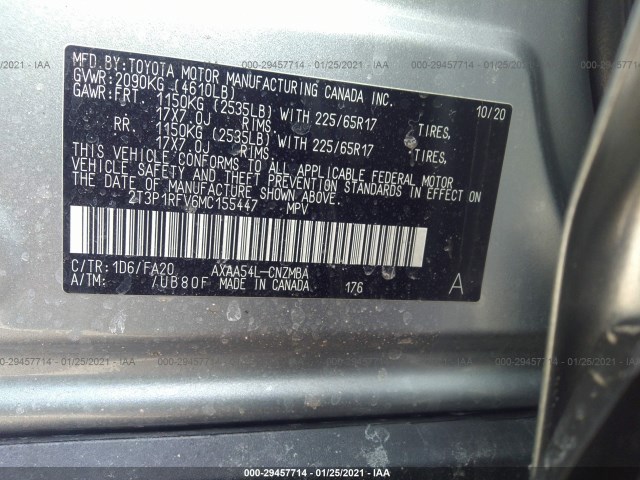 Photo 8 VIN: 2T3P1RFV6MC155447 - TOYOTA RAV4 