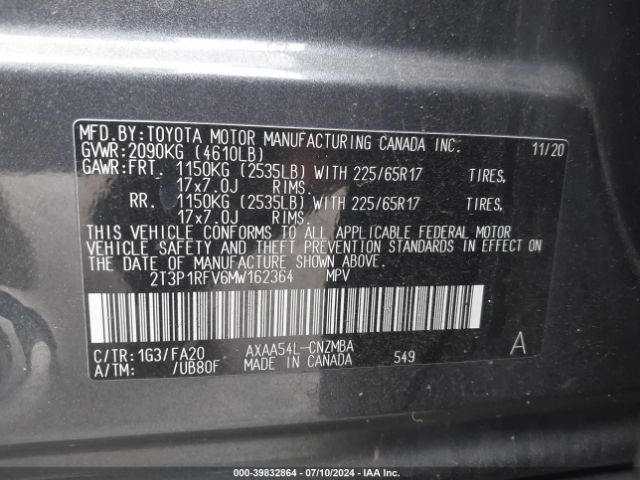 Photo 8 VIN: 2T3P1RFV6MW162364 - TOYOTA RAV4 