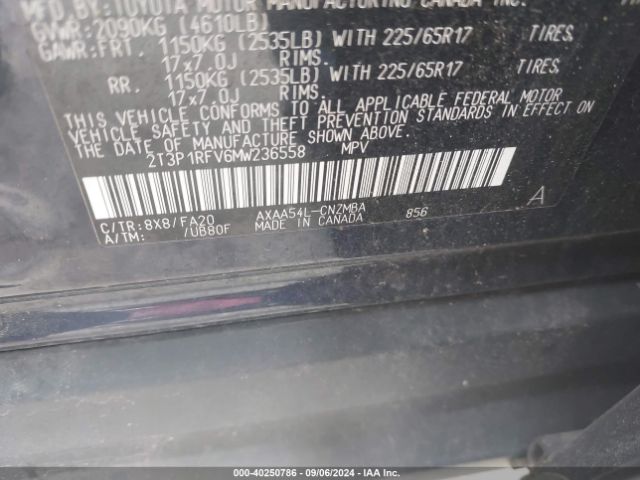 Photo 8 VIN: 2T3P1RFV6MW236558 - TOYOTA RAV4 