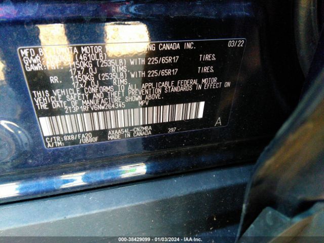 Photo 8 VIN: 2T3P1RFV6NW264345 - TOYOTA RAV4 