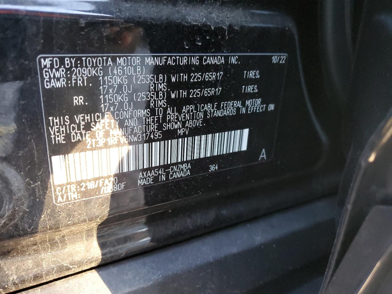 Photo 13 VIN: 2T3P1RFV6NW317495 - TOYOTA RAV 4 