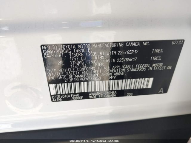 Photo 8 VIN: 2T3P1RFV6PW388859 - TOYOTA RAV4 