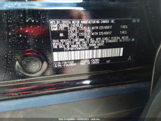 Photo 8 VIN: 2T3P1RFV7KW056292 - TOYOTA RAV4 