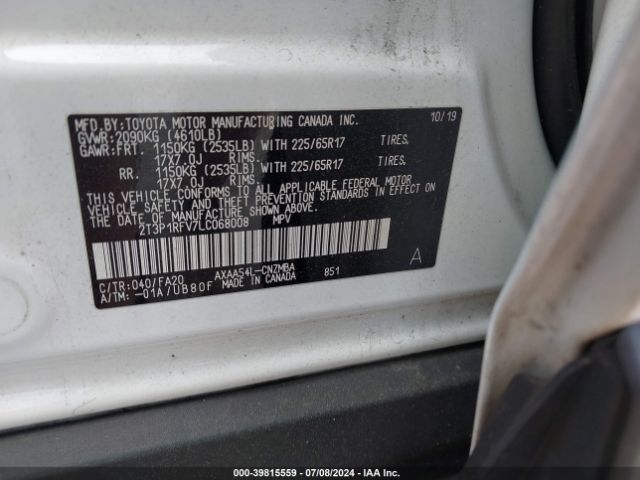 Photo 8 VIN: 2T3P1RFV7LC068008 - TOYOTA RAV4 