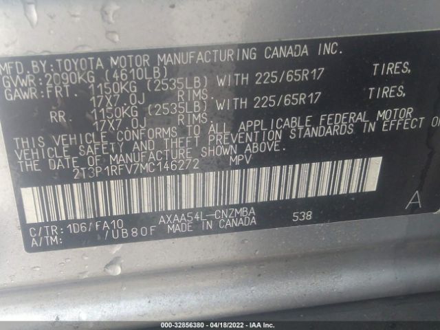 Photo 8 VIN: 2T3P1RFV7MC146272 - TOYOTA RAV4 