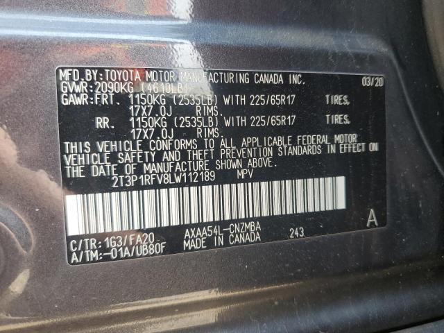 Photo 12 VIN: 2T3P1RFV8LW112189 - TOYOTA RAV4 XLE 