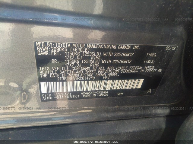 Photo 8 VIN: 2T3P1RFV9KC014210 - TOYOTA RAV4 