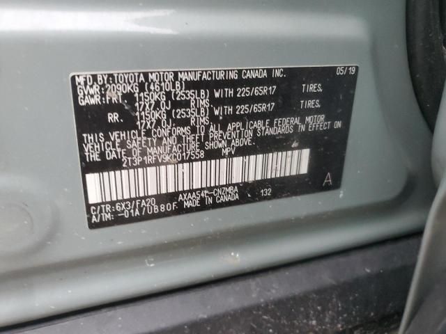 Photo 12 VIN: 2T3P1RFV9KC017558 - TOYOTA RAV4 XLE 